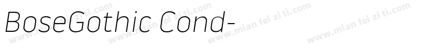 BoseGothic Cond字体转换